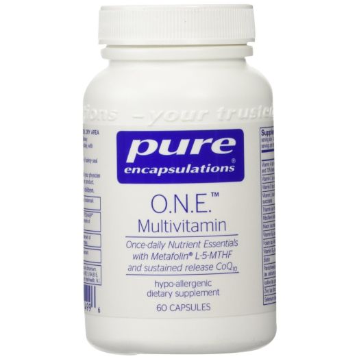 Pure Encapsulations 60 Vcaps - O.N.E. Multivitamin with Metafolin L-5 MTHF