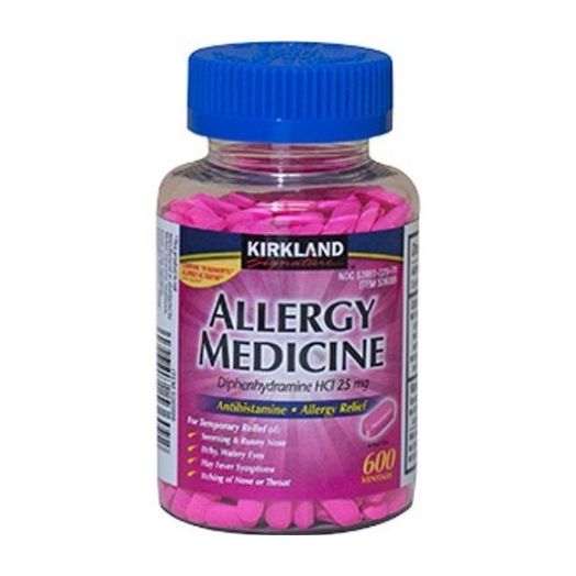 Kirkland Signature Diphenhydramine HCI 25 Mg - Kirkland Brand - Allergy Medicine and AntihistamineCompare to Active I