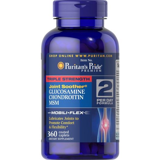 Puritan's Pride Triple Strength Glucosamine, Chondroitin and MSM Joint Soother-360 Caplets