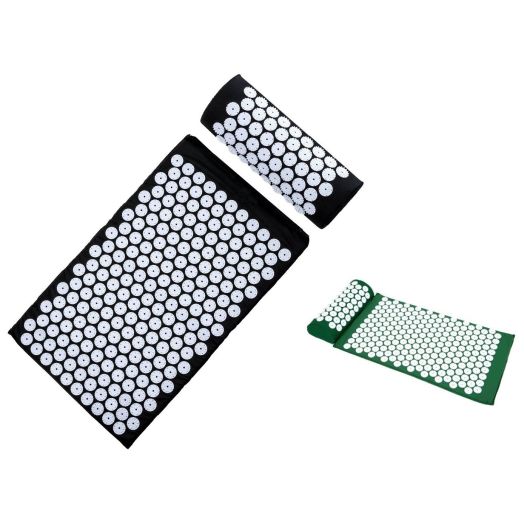 Sivan Health and FitnessAcupressure Mat and Pillow Set for Lower, Upper, Mid, Chronic Back Pain Treatment, Pillow, Therapy, Reliever - Relieve Your Stress, Back, Neck, and Sciatic Pain