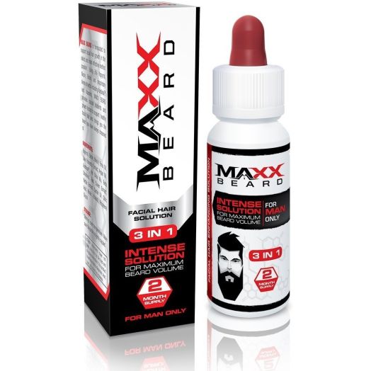 Maxx Beard - #1 Facial Hair Solution, Natural Solution for Maximum Beard Volume-2 Month Supply- 100 % Satisfaction Guaranteed