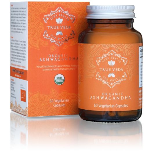 True Organic Ashwagandha Vegetarian Capsules | Certified USDA Organic | 100% Natural Herbal Supplement