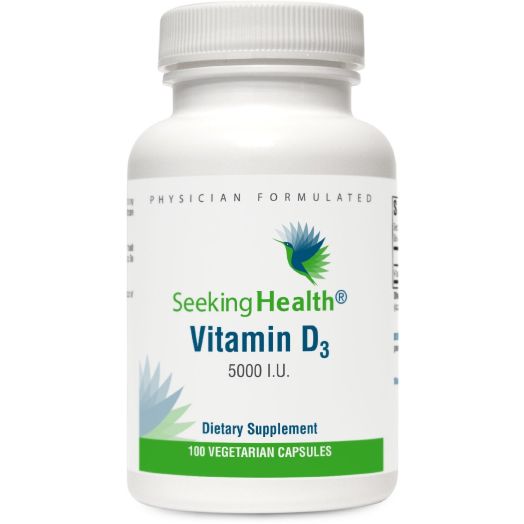 Vitamin D3 5000 IU | Seeking Health | High-Potency Vitamin D3 Supplement | 100 Vegetarian Capsules