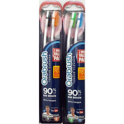 Orabrush Tongue Cleaner - 4 Pack