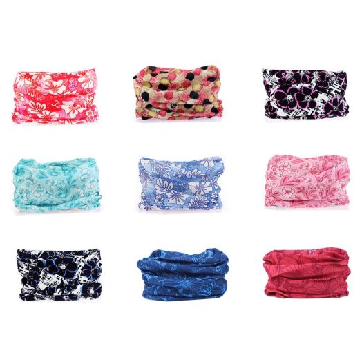 Kingree 9pcs Outdoor Magic Scarf for ATV/UTV riding, Seamless Bandanas Tube, High Elastic Headband with UV