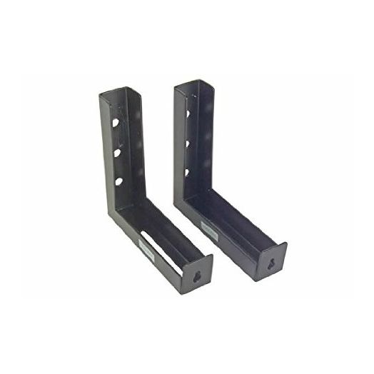 Elite Screens 6" Wall and Ceiling Hanging L-Brackets for Manual/Spectrum/VMAX2 series, Black, ZVMAXLB6-B