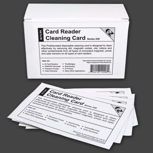 Waffletechnology EZ K2-H80B50 CR80 Card Reader Cleaning Card (Box of 50)