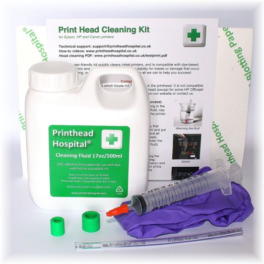 Printhead Hospital Print Head Cleaning Kit for Epson Canon Brother and HP printers - 17oz 500ml