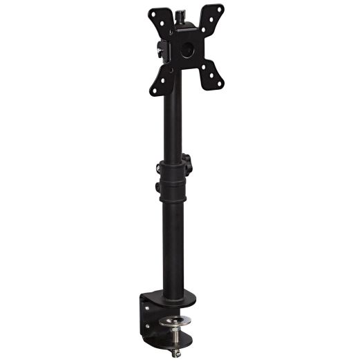 Mount-It! MI-706 Height-Adjustable Computer Monitor Desk Mount Stand for One LCD Flat Screen Monitor, VESA 50, 75 and 100 Compatible with 22, 23, 24, 27, 30 inch Monitors, Full Motion, Tilt, Swivel, 33 lbs Capacity, Clamp Base