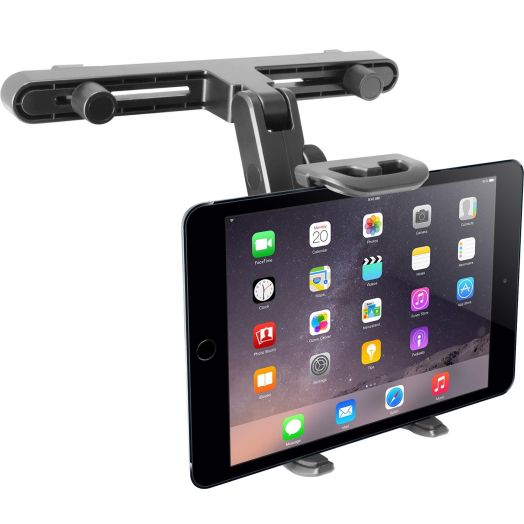 Macally HRMOUNT Adjustable Car Seat Headrest Mount and Holder for iPad, Samsung, and 7" to 10" Tablets