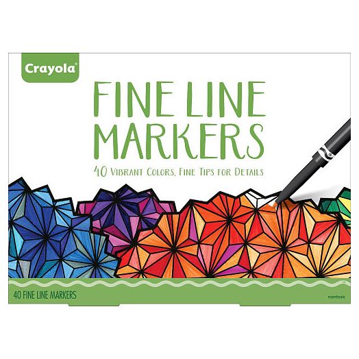 Crayola Adult Coloring Fine Line Markers - 40 Count