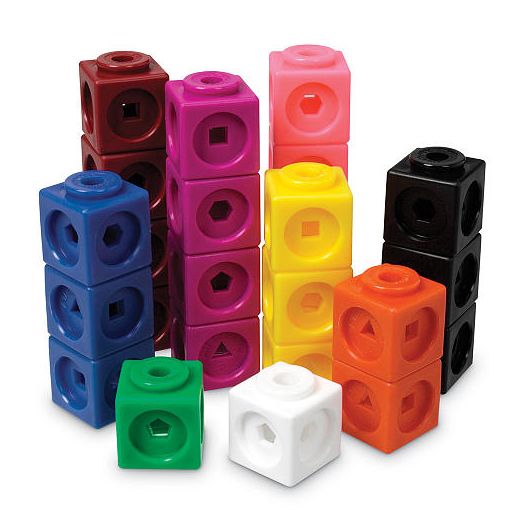 Learning Resources MathLink Cubes, Set of 100
