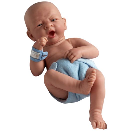 JC Toys 18504 La Newborn First Yawn 15-Inch Real Boy Vinyl Doll