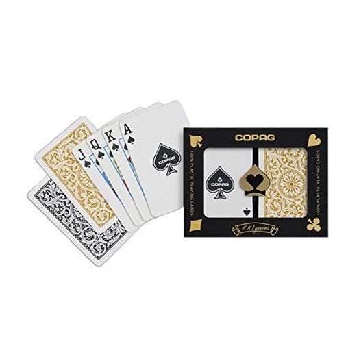 Copag Bridge Size Regular Index 1546 Playing Cards (Black Gold Setup)