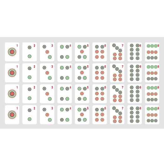 Yellow Mountain Imports American Mah Jongg Tile Decal Stickers, Set of 180