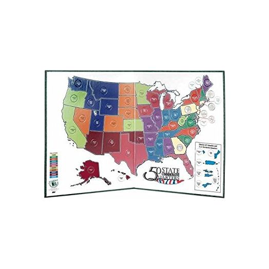 Littleton 50 State Quarter Display Map Folder