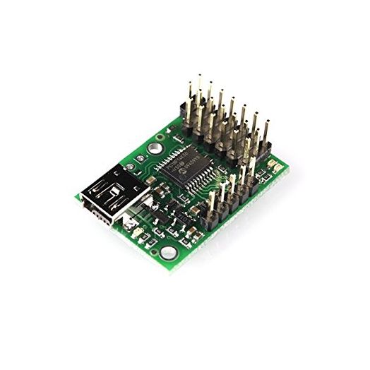 Pololu 1350 USB Servo Controller, Internal Scripting, 6-Channel, 0.85" x 1.20" Size