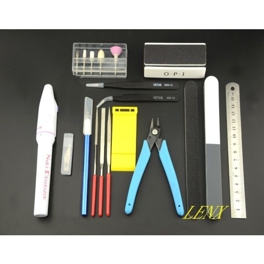 BXQINLENX 15 PCS Gundam Modeler Basic Tools Craft Set For Car Model Assemble Building(C)