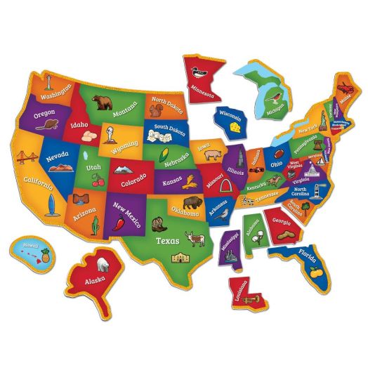 Learning Resources Magnetic U.S. Map Puzzle, 45-Piece