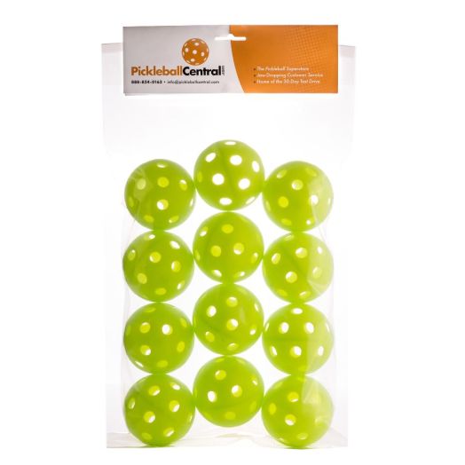 Pickleball Central Jugs Indoor Pickleball - 12 Pack Green