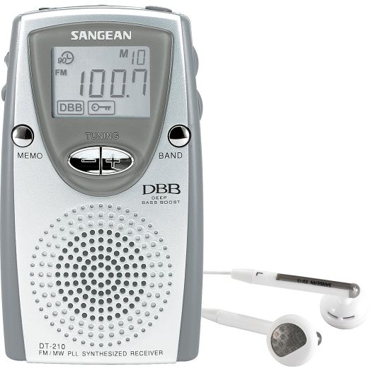Sangean DT-210 FM-Stereo/AM PLL Synthesized Pocket Receiver