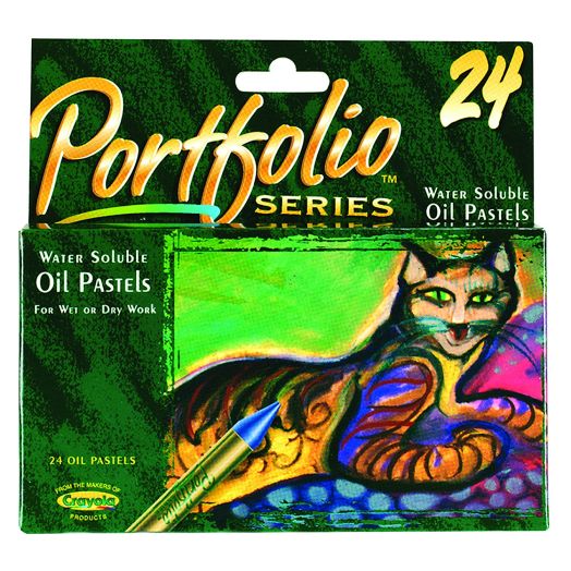 Crayola 52-3624 Portfolio Series Water Soluble Oil Pastels, 24 Count