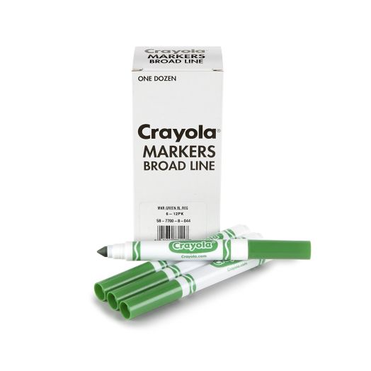 Crayola 12 Count Original Bulk Markers, Green