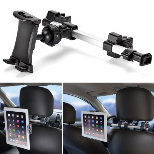 Tablet Mount Holder iKross Universal Tablet Car Backseat Headrest Extendable Mount Holder For Apple iPad Pro 10.5, iPad Pro 9.7, iPad Air / Mini, Samsung Galaxy Tab, and 7 - 10.2-inch Tablet - Black