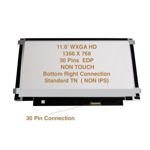 Dell Chromebook 11 New 11.6" WXGA HD 1366x768 LED LCD Screen 30PIN MATTE 4RY6J, 04RY6J