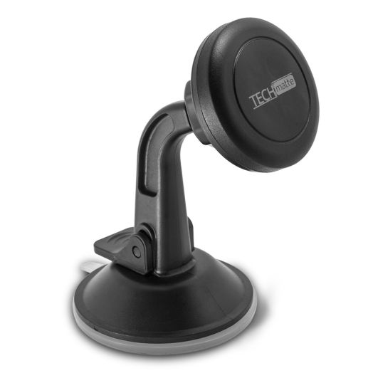 Dashboard Mount TechMatte MagGrip Dashboard and Windshield Magnetic Universal Car Mount Holder for Smartphones including iPhone X, 8, 7, 6, 6S, Galaxy S8, S7, S7 Edge - Black