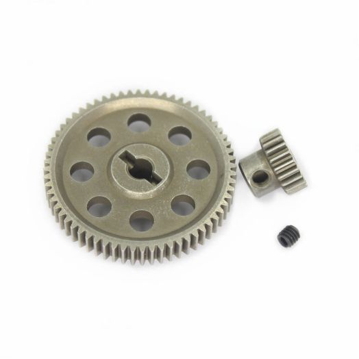 Hobbypark 11184 Steel Diff Differential Main Metal Spur Gear 64T and11119 Motor Gear 17T RC Replacement Parts for Redcat HSP 1/10 Monster Truck