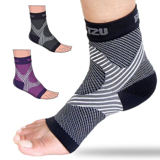 Plantar Fasciitis Socks with Arch Support, BEST 24/7 Foot Care Compression Sleeve, Better than Night Splint, Eases Swelling and Heel Spurs, Ankle Brace Support, Increases Circulation, Relieve Pain Fast