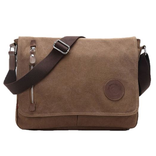 Life Boost Vintage Canvas Satchel Messenger Laptop Shoulder Crossbody Sling Bag