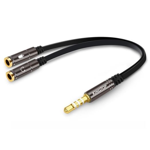 Kingtop 3.5mm Combo Audio Adapter Cable for PS4,Xbox One,Tablet,Mobile Phone,PC Gaming Headsets and New version Laptop