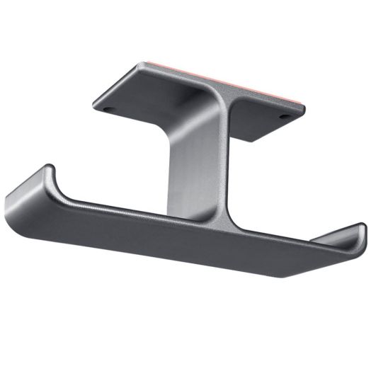 Headphone Stand Headset Holder, 6amLifestyle Aluminum Under desk Dual Headset Hanger Holder Mount, Stick-On Hooks Universal for All Headphones, Gray (Patented)
