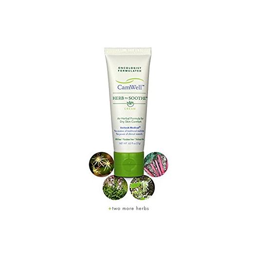 CamWell Herb to Soothe Botanical Cream (0.63 fl oz) Oncologist-formulated for Radiation Patients, Radiation Burn Skin Relief, Severely Dry Painful Red Inflamed Skin Rash