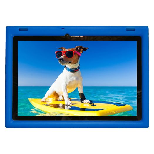 Bobj Rugged Case for Lenovo 10 TB-X103F and Tab 2 A10-30, Tab2 X30F - BobjGear Custom Fit - Patented Venting - Sound Amplification - BobjBounces Kid Friendly (Batfish Blue)