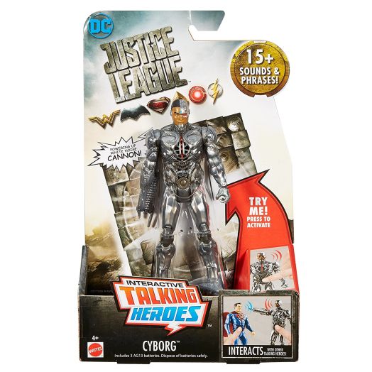 DC Justice League Talking Heroes Cyborg Figure, 6" 