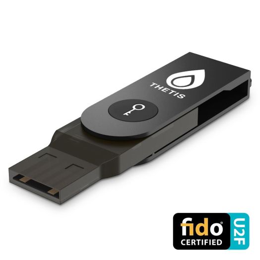FIDO U2F Security Key, Thetis [Aluminum Folding Design] Universal Two Factor Authentication USB (Type A) for Extra Protection in Windows/Linux/Mac OS, Gmail, Facebook, Dropbox, SalesForce, GitHub