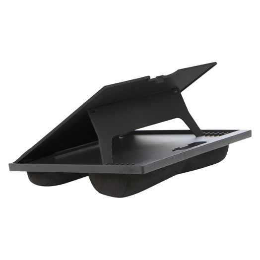 Mind Reader Adjustable 8 Position Lap Top Desk with Cushions, Black