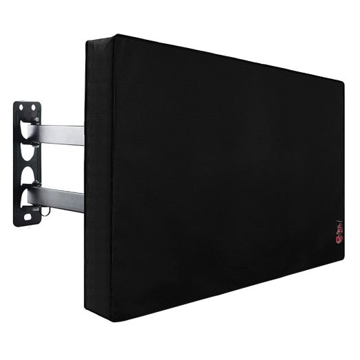 Outdoor TV Cover 40'' - 43'', New Design of Bottom Seal, Weatherproof Universal Protector for LCD, LED, Plasma Television Sets - Fit Standard Mounts and Stands. Built In Remote Controller Storage Pocket