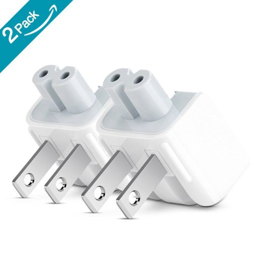 ElementDigital Mac AC Wall Adapter Plug Duckhead US Wall Charger AC Cord US Standard Duck Head for MacBook Mac iBook/iPhone/iPod AC Power Adapter Brick (2 PCs)