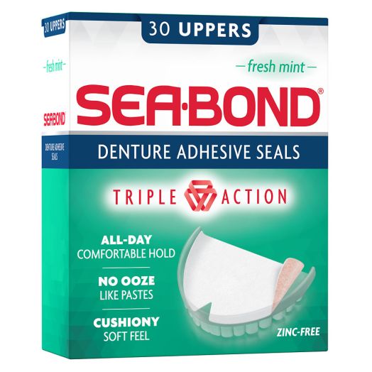 Sea-Bond Denture Adhesive Wafers Uppers Fresh Mint