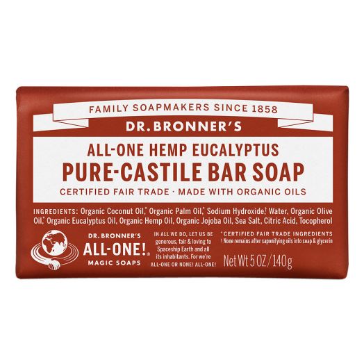 Dr. Bronner's All-One Hemp Pure-Castile Soap Bar Eucalyptus