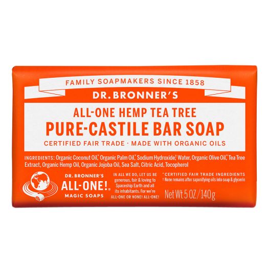 Dr. Bronner's All-One Hemp Pure-Castile Bar Soap Tea Tree