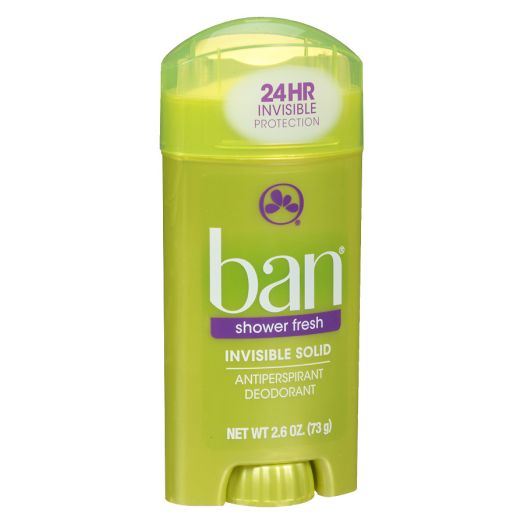 Ban Invisible Solid, Antiperspirant & Deodorant Shower Fresh