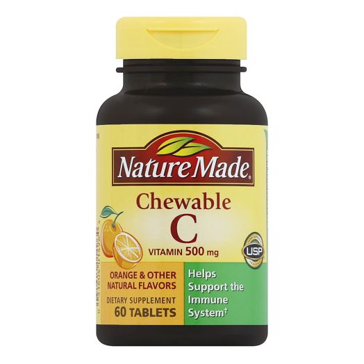 Nature Made Vitamin C 500 mg Dietary Supplement Chewable Tablets