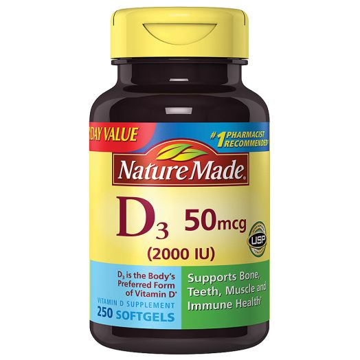 Nature Made Vitamin D3 2000 IU Dietary  Supplement Liquid Softgel
