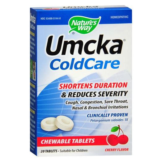Nature's Way Umcka ColdCare Chewable Tablets Cherry