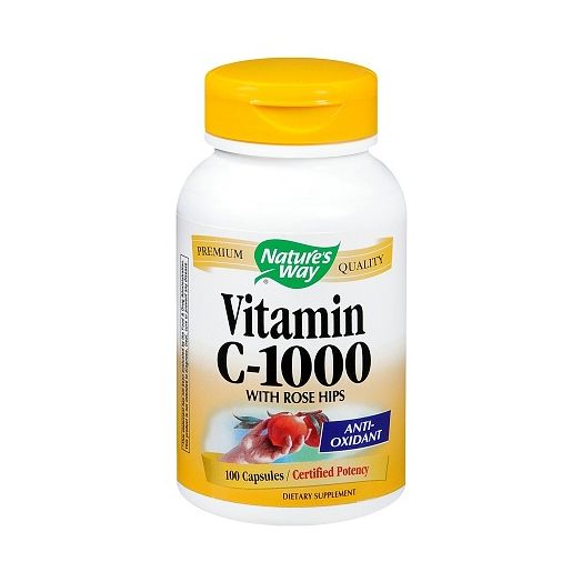 Nature's Way Vitamin C-1000 with Rose Hips Capsules